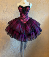 A Line Black Lace Homecoming Dress Short Prom Dress Birthday Party Dress