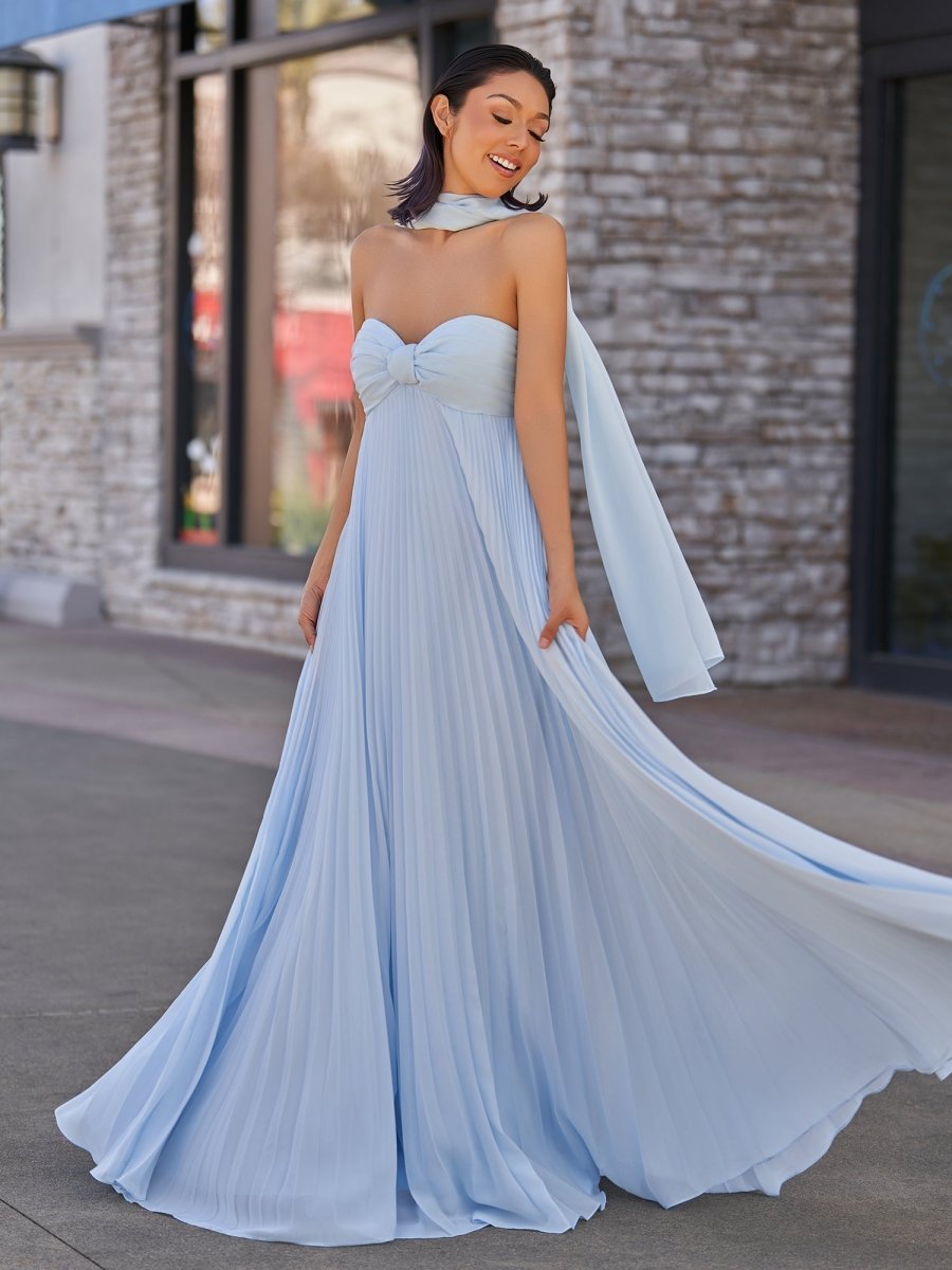 A Line Light Pink Sweetheart Chiffon Long Prom Dress
