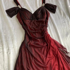 Affordable Party Dresses Under $160Elegant  Purple Glitter Ruffled Chiffon Prom Dresses