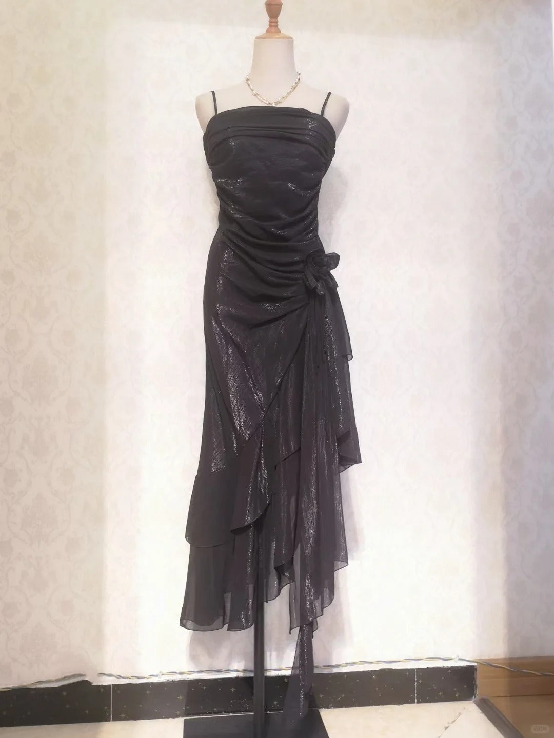 Beautiful Mermaid Spaghetti Strap Ice Blue Irregular Skirt Homecoming Dress