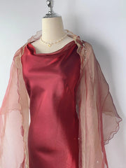 Elegant Burgundy Round Neck Homecoming Dress