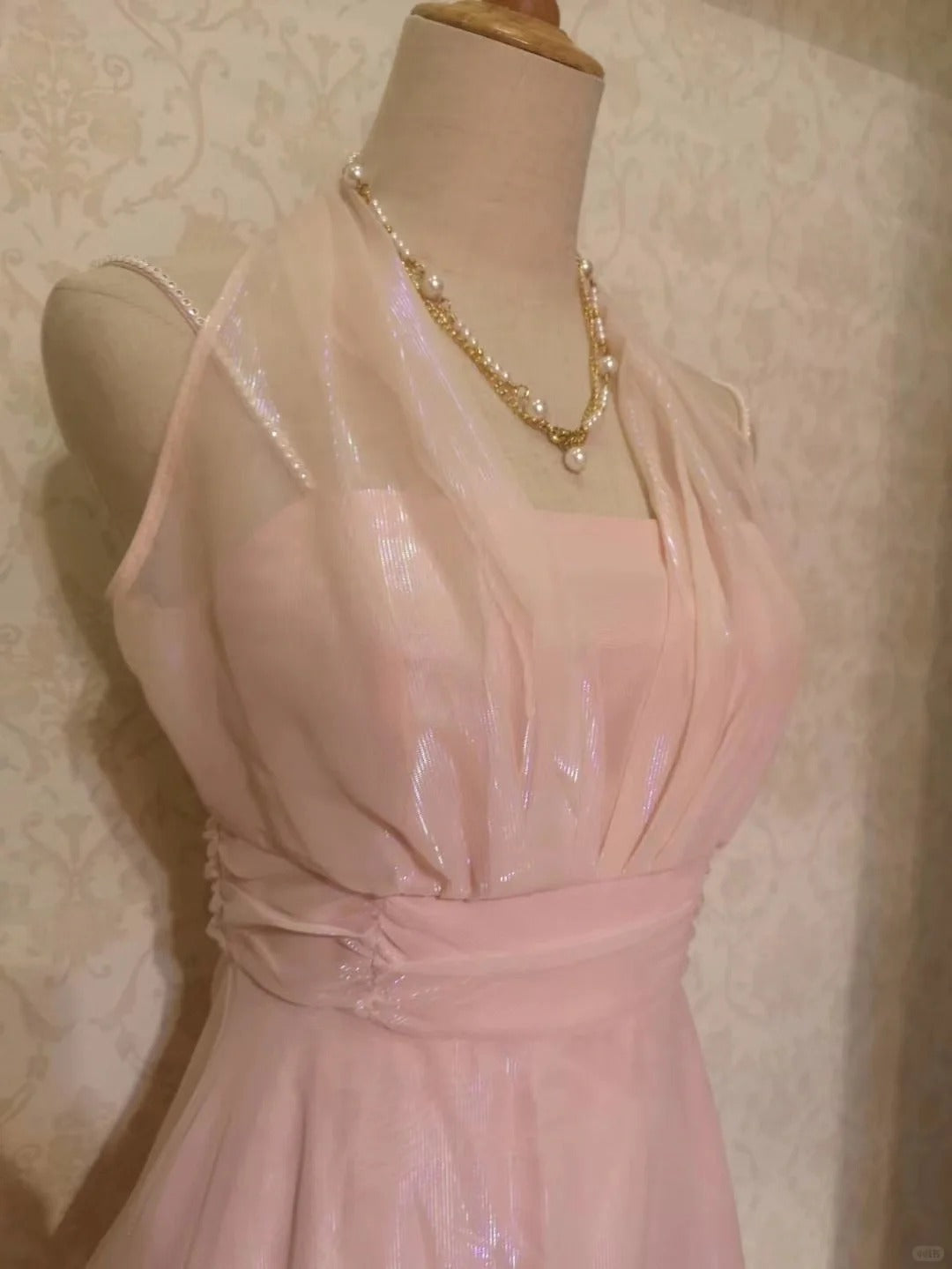 Classic Navy Halter Neck Shimmering Satin Homecoming Dress