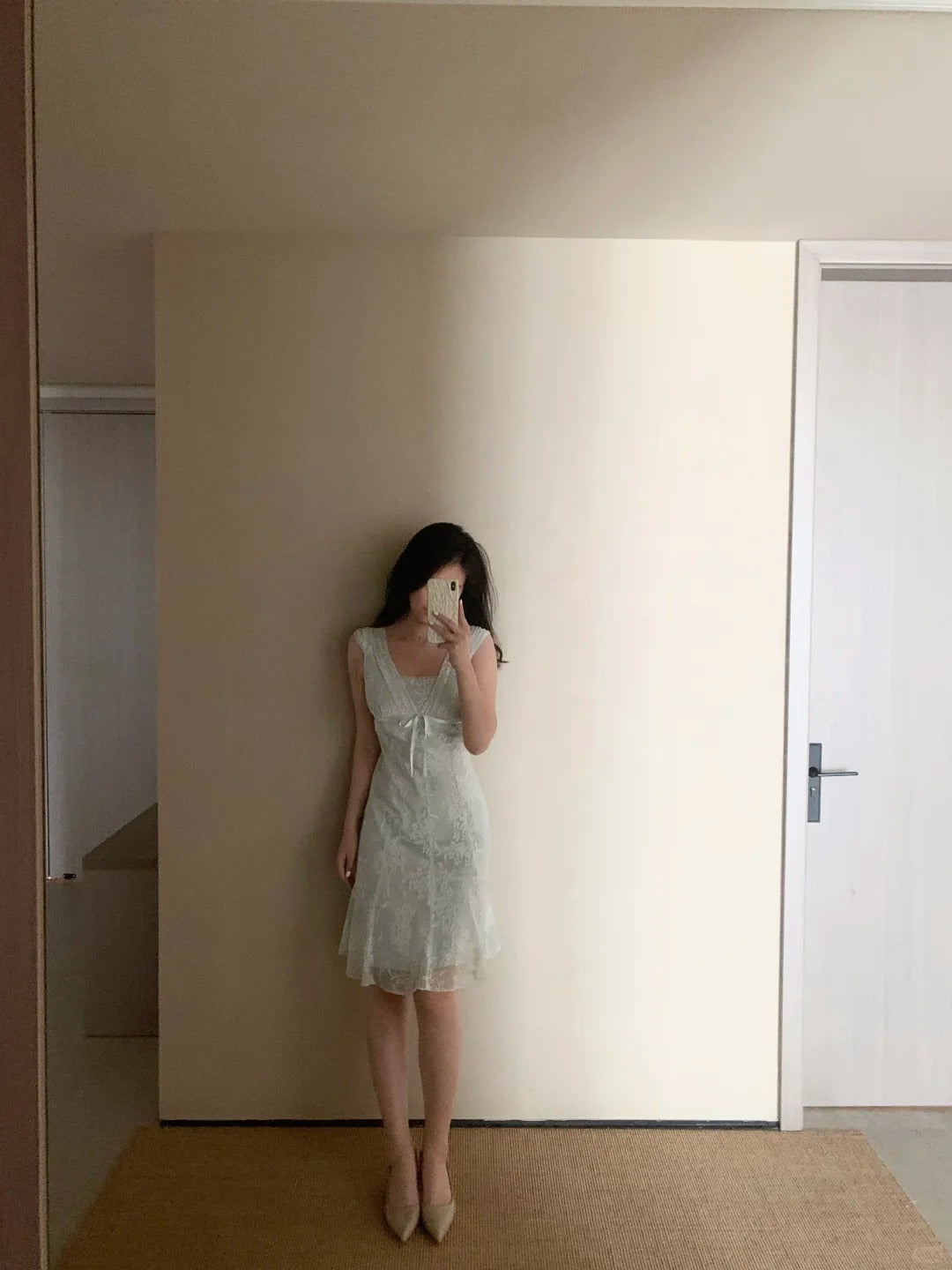 Beautiful Light Green Sleeveless Lace Elegant Birthday Party Homecoming Dress