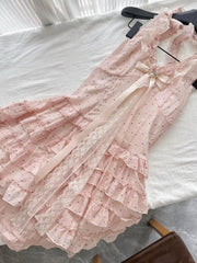 Cute Pink Polka Dot Halter Neck A-Line Mini 16th Birthday Homecoming Dress