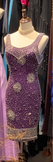 Charming Purple Heavy Work Luxury Beaded Slim Fit 17th Birthday Homecoming Dress
