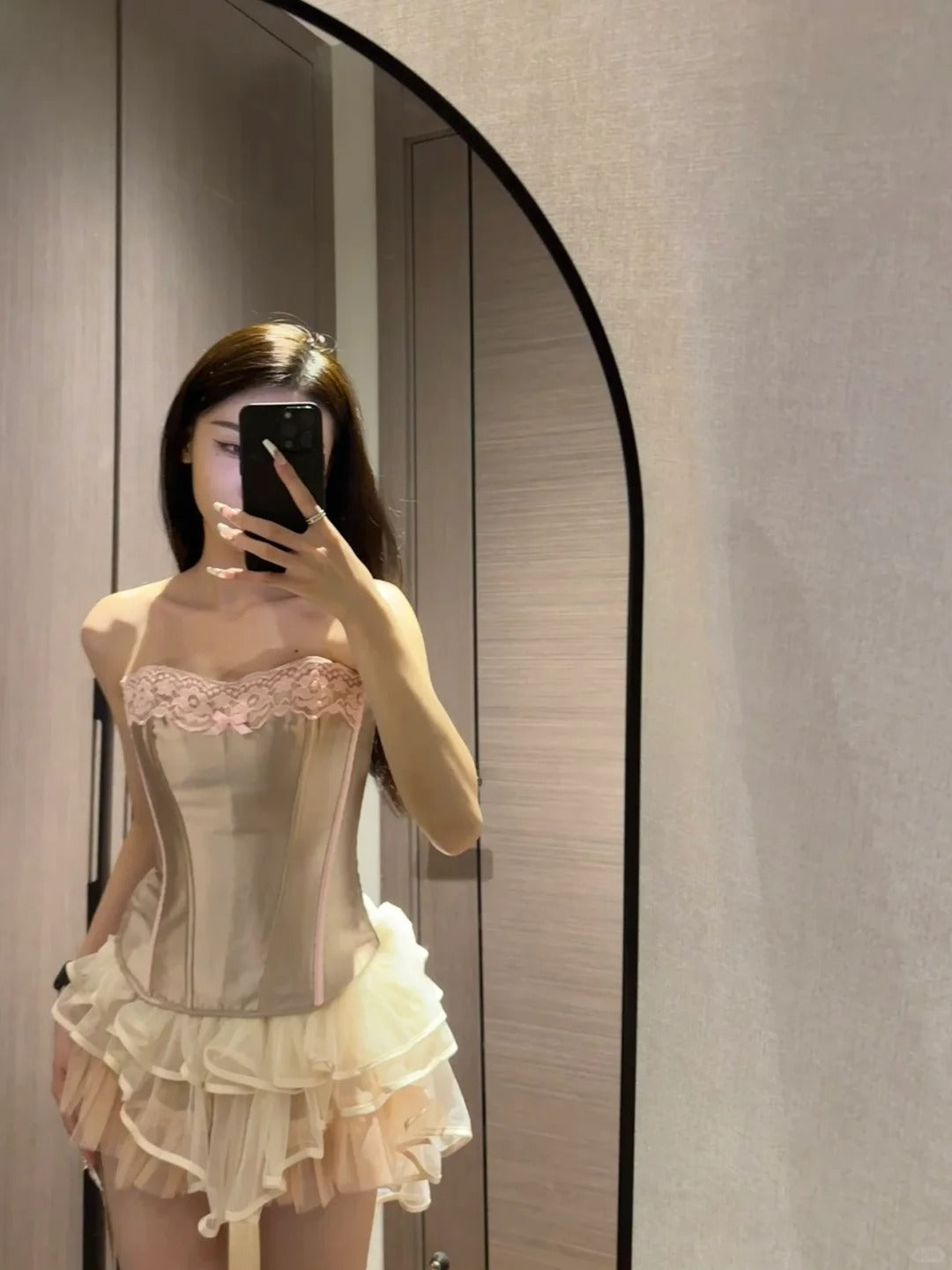 Cute Princess Bandeau Fishbone Mini 17 Years Old Homecoming Dress