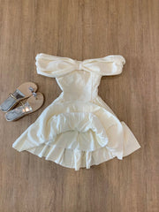 Beautiful One Shoulder Bow Princess A-line Homecoming Dress