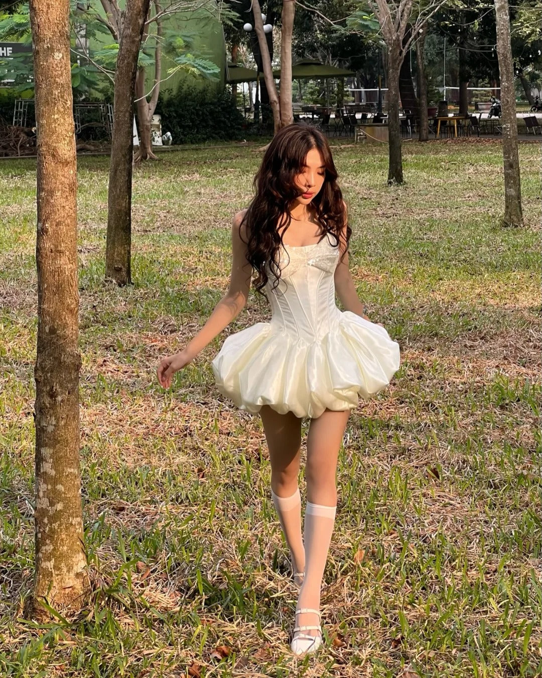 Cute Princess Sling Slim Fishbone Puffy Skirt 17th Birthday Homecoming Dress