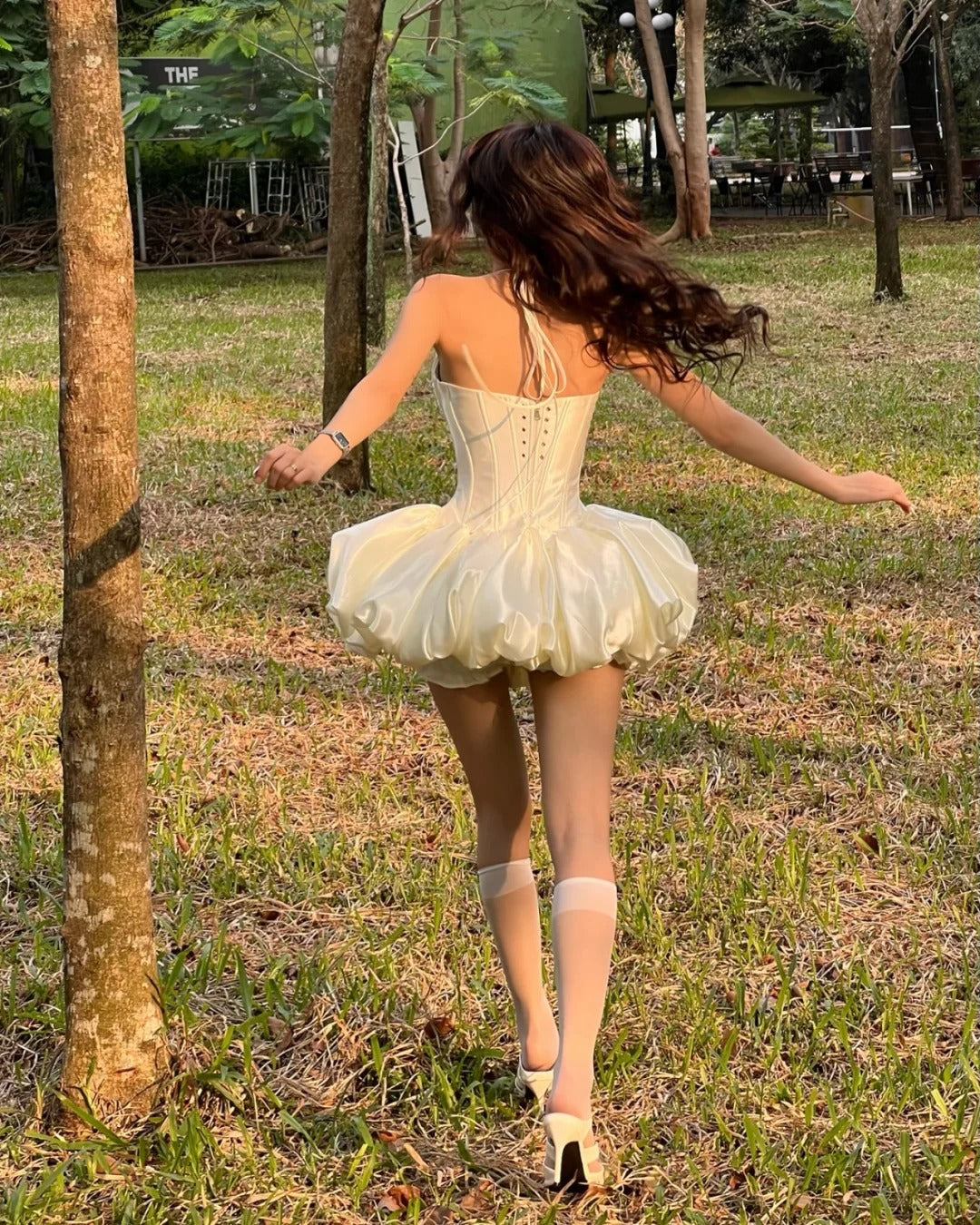 Cute Princess Sling Slim Fishbone Puffy Skirt 17th Birthday Homecoming Dress