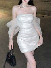 Elegant One-shoulder Design Hip-hugging 19th Birthday Homecoming Dress