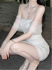 Elegant One-shoulder Design Hip-hugging 19th Birthday Homecoming Dress