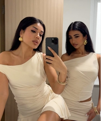 Designer Off-the-shoulder Pleated Mini White 17th Birthday Homecoming Dress