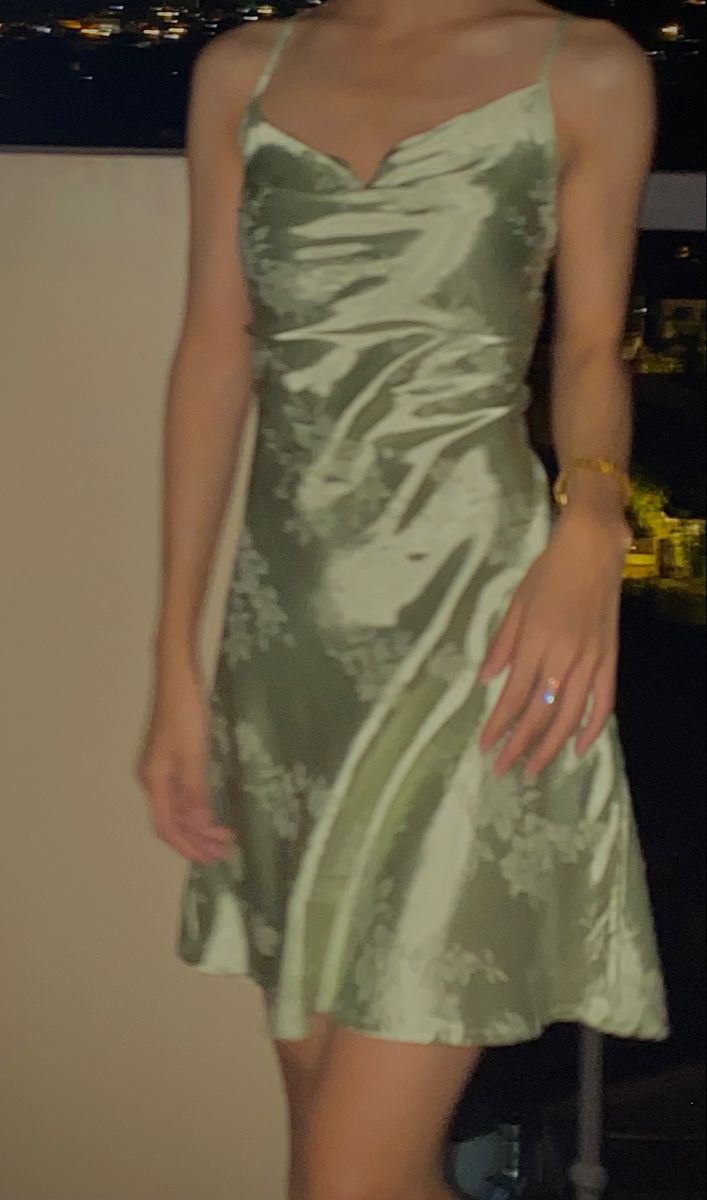 Elegant Homecoming Dress Light Green Spaghetti Straps Print Cocktail Dress Short Birthday Party Dress