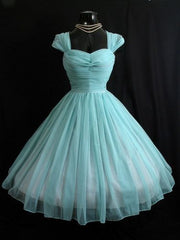 Chic Homecoming Dress A Line Sweetheart Tulle Pleated Short Birthday Party Dress Cocktail Dress