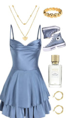 Charming Homecoming Dress Blue Spaghetti Straps Stain Cocktail Dress Short Birthday Party Dress