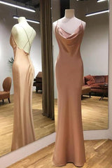 Charmingtti Strap Backless Slimming Draped Tailored Prom Dress