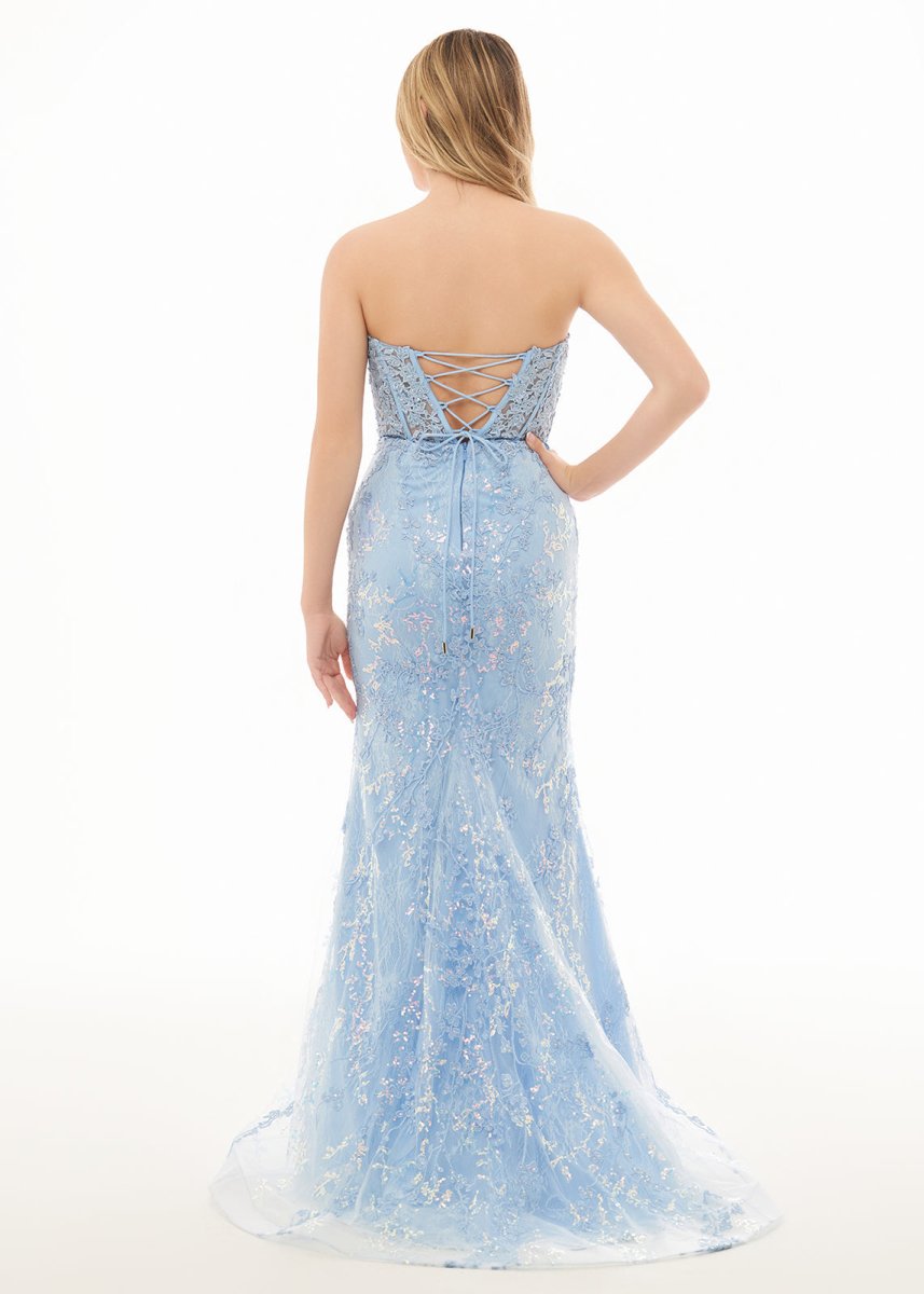 Black Sweetheart Lace Appliques Mermaid Long Prom Dresses